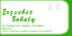 erzsebet bobaly business card