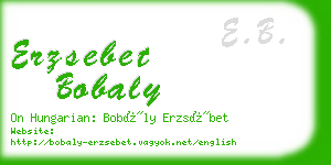 erzsebet bobaly business card